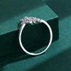 S925 Silber Doppelblumenring - Damen Mori Stil, Nischendesign, Beliebtes Zeigefinger-Accessoire für Influencer