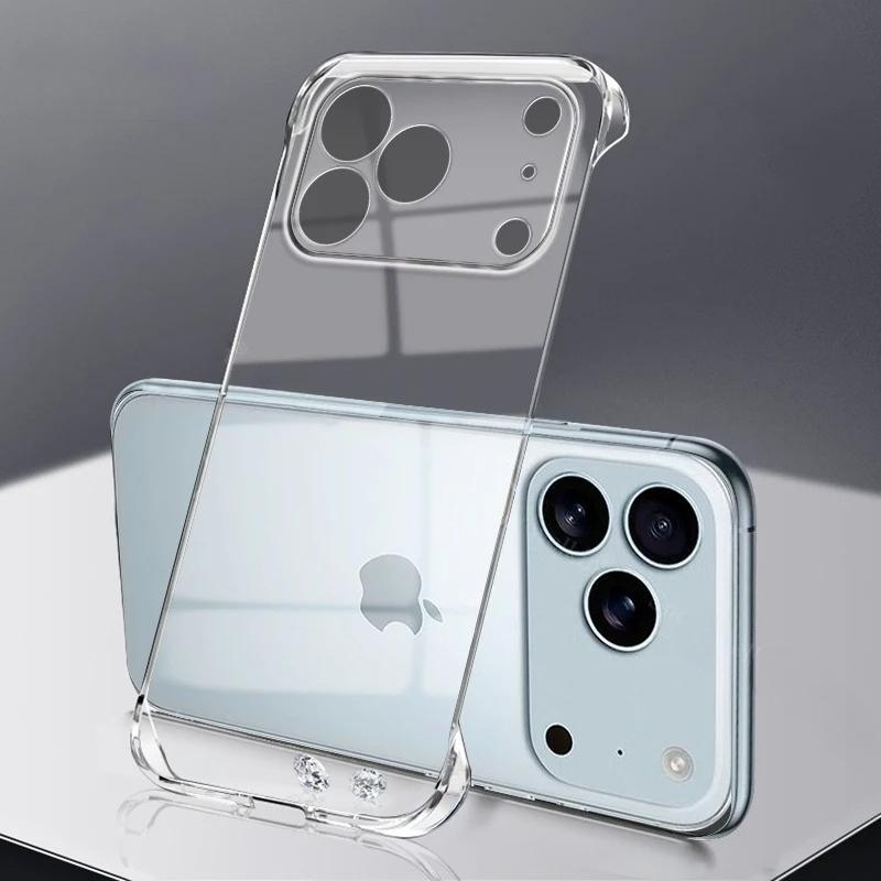 

Frameless Slim Clear Transparent Plastic PC Hard Case For Apple iPhone 17 Pro Max 17 Air Back Phone Cases Cover Fundas Coque iPhone Air