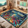 Celebration Theme Crystal Velvet Floor Rug Personalized Custom Name Text Warm Carpet Home Decoration