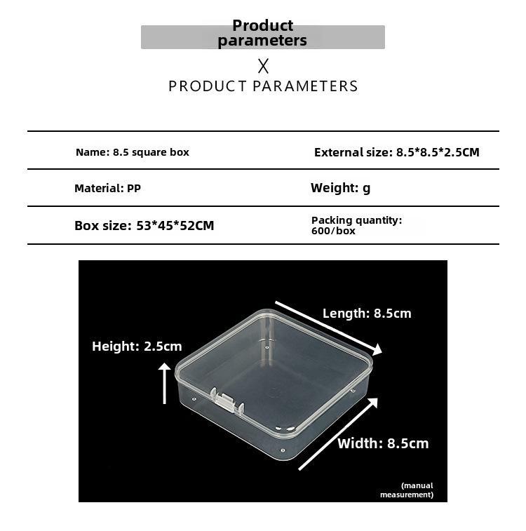 Caja de exhibición y almacenamiento de hardware de plástico transparente