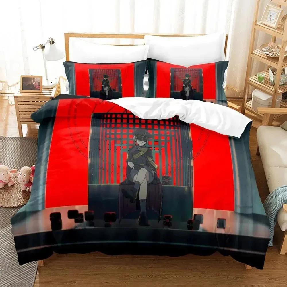 MILGRAM Single Double Quen King-Sized Dimensionsd Dimensions Beding Set Young Boys Bedrom Soft Duvet Cover Set 3D Printed Anime Bed Shet Set