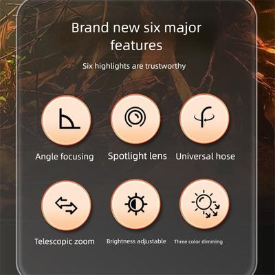 3 Color Modes Mini Clip-on Aquarium Lamp Adjustable Zoom Waterproof Fish Tank Clip Lamp USB 360 Degree Rotation Plants Grow Lamp