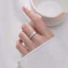 Pair of Silver-Plated Cute Cat Finger Rings with Open Design
