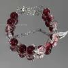 New fashion niche temperament versatile dark red crown high-end bracelet