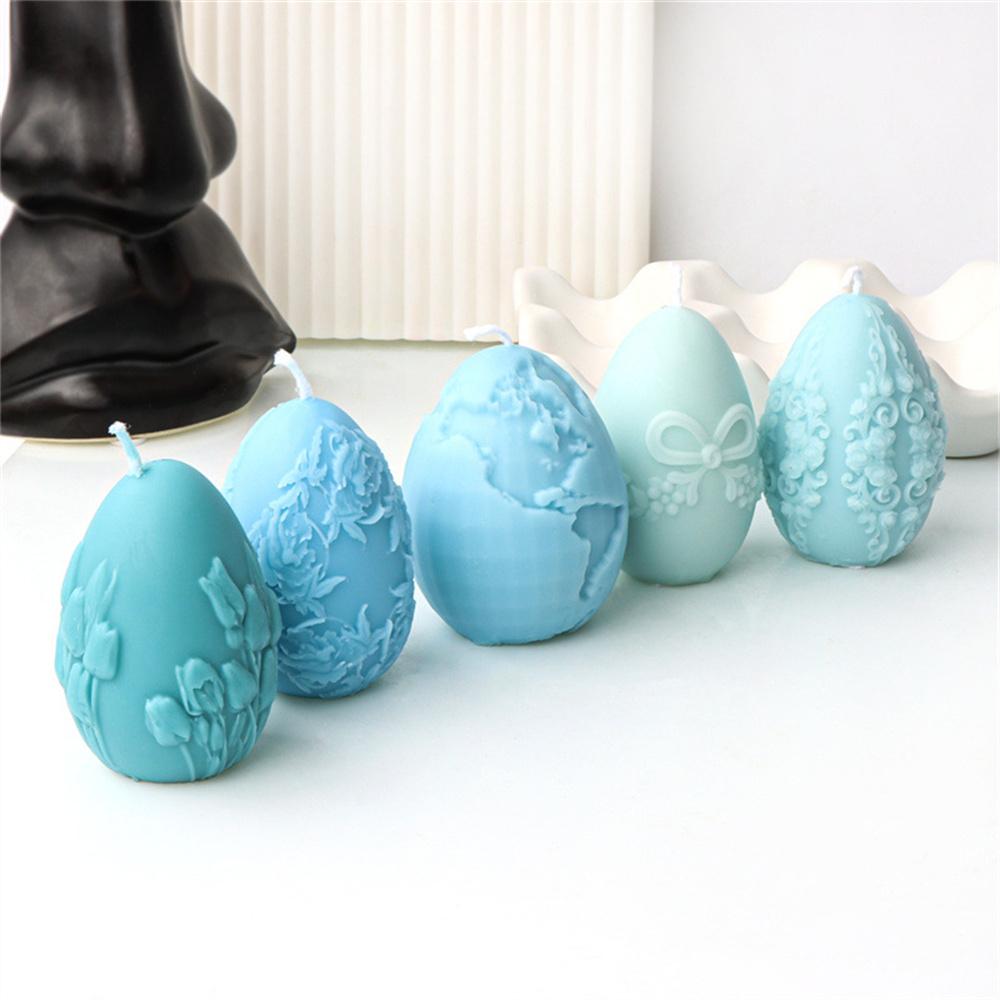 Easter Egg Flower Ball Candle Silicone Mold Handmade Chocolate Decoration Gypsum Aromatherapy Soap Resin Candle Silicone Mould