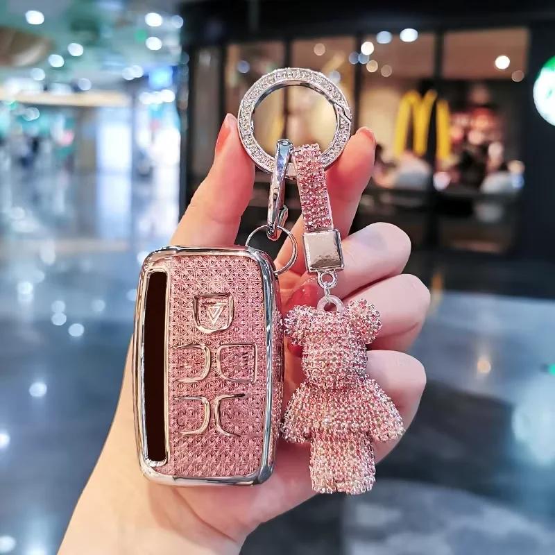Car Key Case Cover Shell for Land Rover Range Rover Evoque L Defender Freelander2 Velar Discovery Sport5/4 Car Key Bag Car Keys