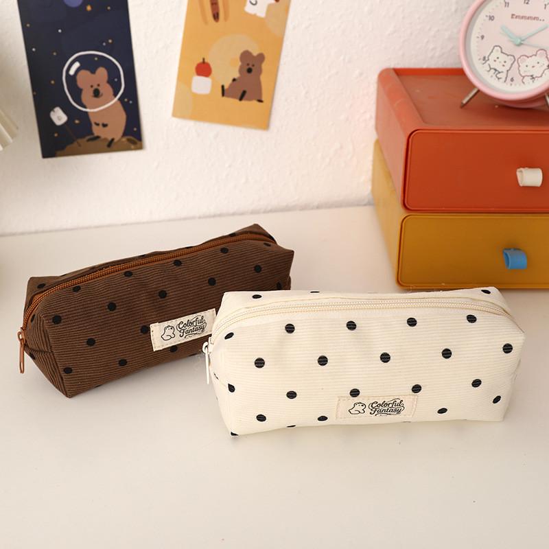 Korean Pattern Pencil Case With Polyester Material For School And Stationery Storage