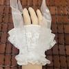 Bow Knot Lolita Arm Sleeve Elastic Ruffled Fake Sleeves Cuffs Ribbon Arm Cuffs  Anime Convention