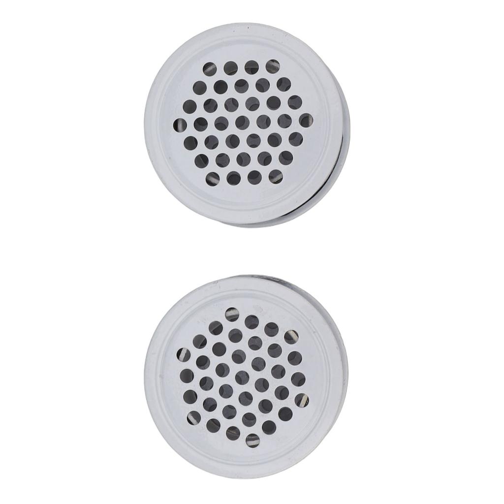 2Pcs Round Vent Cover White Rustproof Rugged Versatile Air Vent Mesh Hole Cover for Home Closet