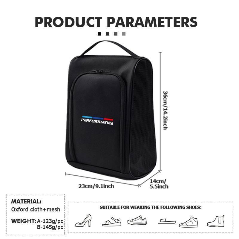 BBJJ8 Car Travel Portable Storage Shoe Bag Dustproof Shoe Box For BMW M M2 M3 M4 M5 M6 E46 E90 E60 F30 E39 X1 X3 X4 X5
