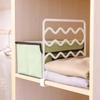 Clothes Space  Divider Wardrobe Shelf Saving Rack Organizer