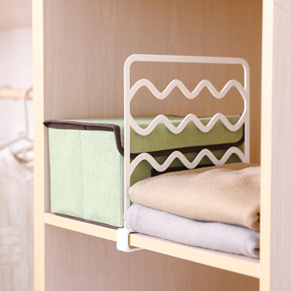 Clothes Space Divider Wardrobe Shelf Saving Rack Organizer