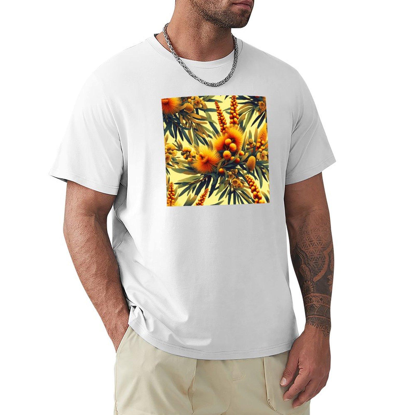 Exotic Flower Wildflowers Tshirt Big Size Crew Neck Tshirt S