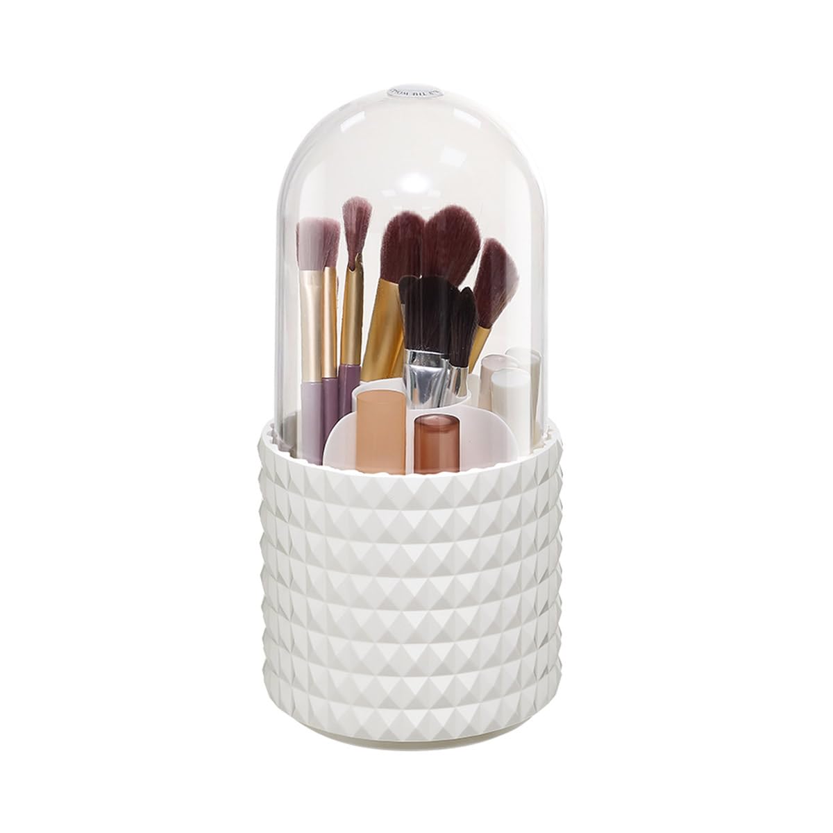 

Easyhouse Makeup Brush Case with Cylindrical Makeup Makeup Brush Gift Lid, 360° Rotating, Transparent, Waterproof, Dustproof, Box, Stand,