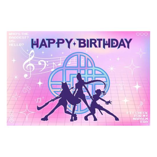 

Фоновая ткань Демон Фильм Охотники С Днем Рождения Баннер Задник Подвесная ткань Украшение Детские товары для вечеринки H