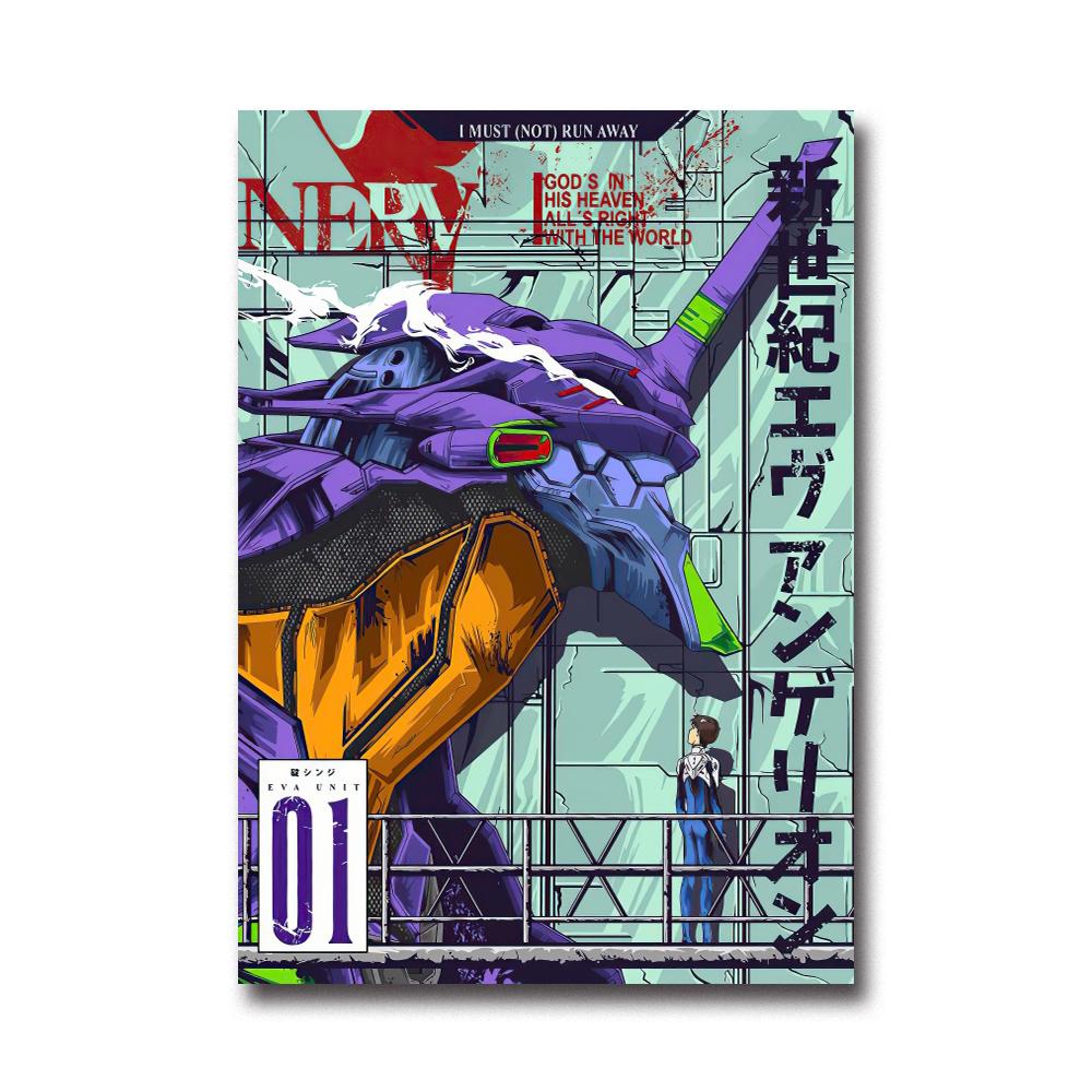 

Японское классическое аниме EVA, настенные художественные плакаты, украшение для дома, детской комнаты, холст, роспись, HD картина, принты, художественное произведение, подарок 60X90CM NO FRAME