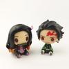 Anime Figure 4pcs/set Anime Demon Slayer Kimetsu No Yaiba Figure Q Posket Kamado Tanjirou Kamado Nezuko Agatsuma Figure Toys
