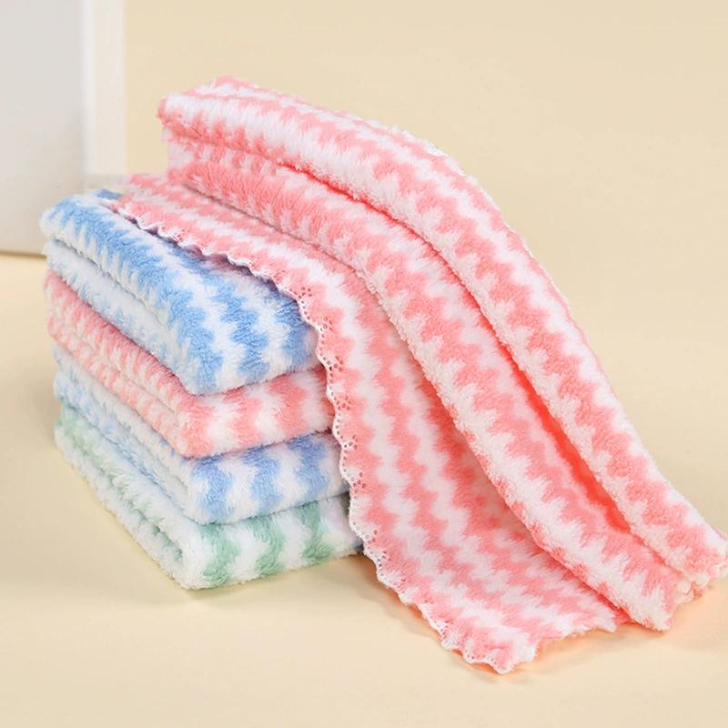 

Coral Fleece Dishcloths Thickened Absorbent Drying Cloth 1pcs