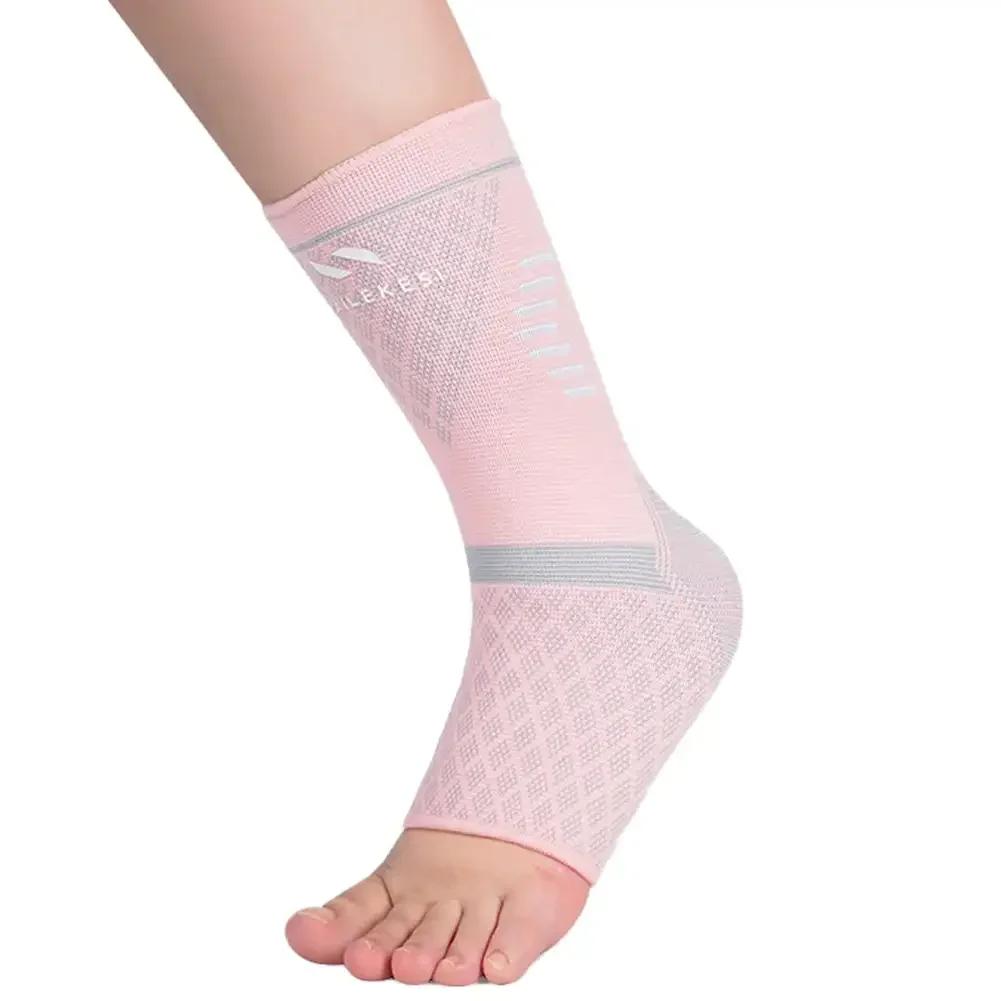 Customizable Ankle Support Features Compression Ankle Brace Protector Suitable For Running Soccer Basketball Nylon Knitted Bandage Ankle Strap L
