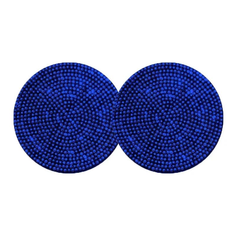 1/2Pcs Diamond Car Coaster Water Cup Slot Non-Slip Mat Bling Gadget Silica Pad Cup Holder Mat Auto Interior Accessories