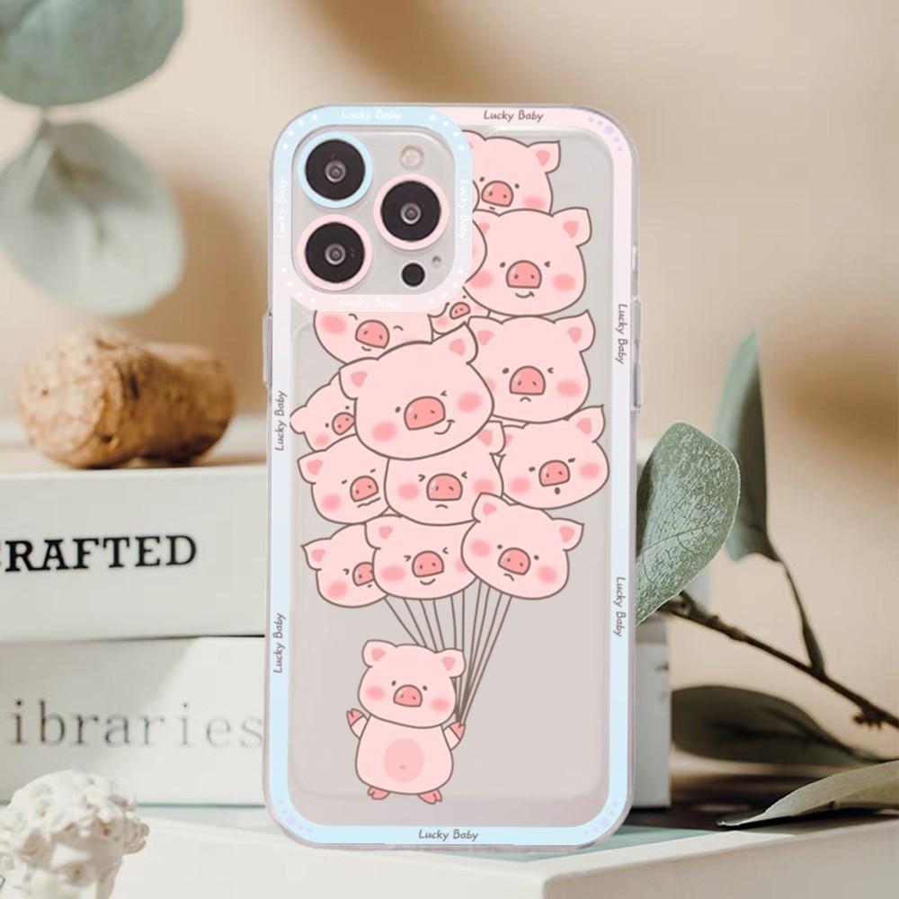 Niedliche Cartoon-Schwein-Telefonhülle für Redmi 7 8 9 A für Redmi Note 5 7 8 9 10 11 Pro Max 4G 5G Funfas