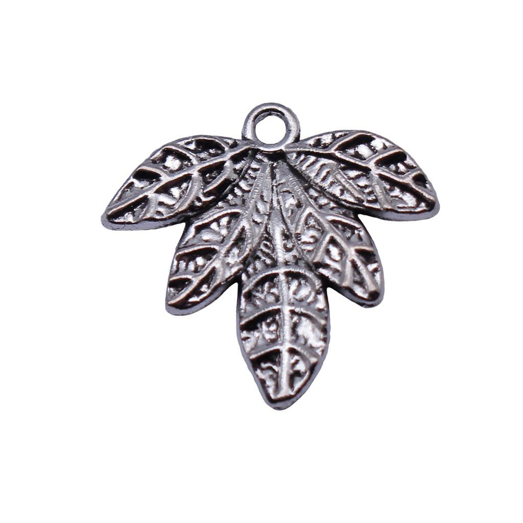 Filigree Leaf Charms Antique Alloy Pendants For Nature Inspired Jewelry