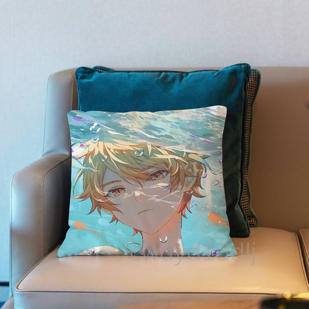 Tenma Tsukasa PProject SEKAI Pillow Case Short Plush Sofa Decorative Gift Home Doublesided Printing Cushio