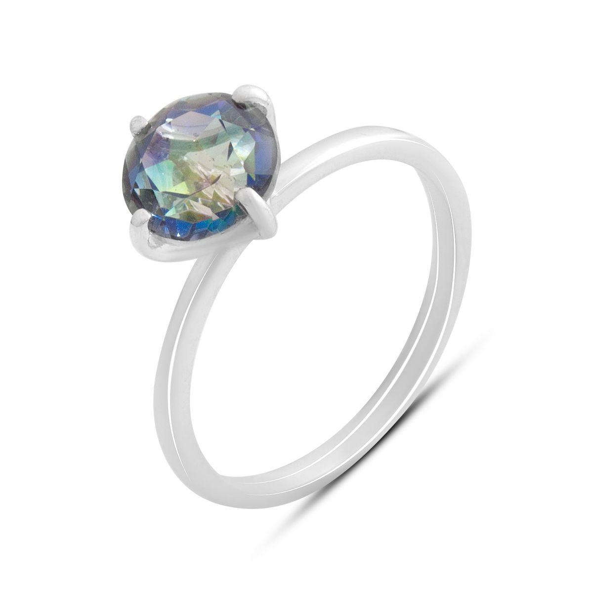 

Серебряное кольцо с мистик топазом 1.95ct, вес изделия 2,25 гр (2190349) 18 різнокольорові кольору