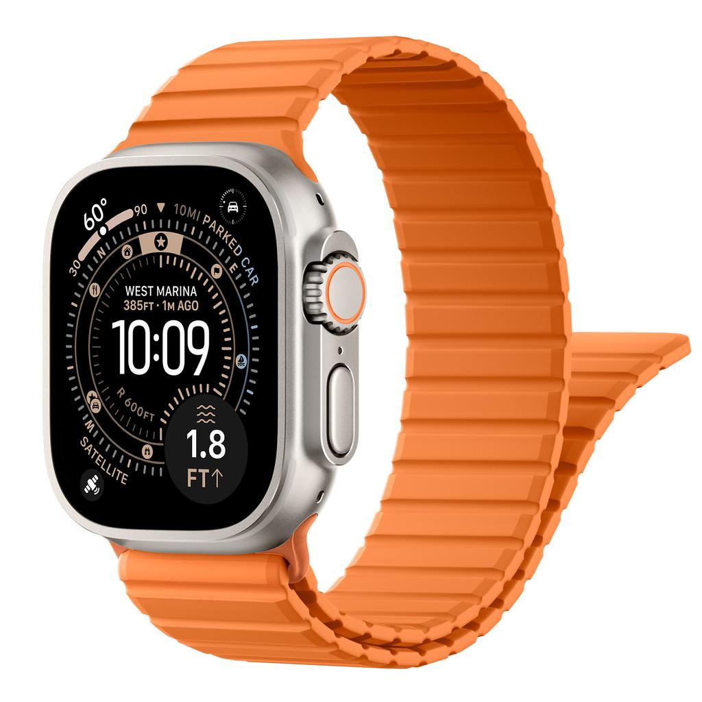 Strap for Apple Watch Ultra 3 Band 49mm 46mm 45mm 44mm 42mm Magnetic Silicone Bracelet Correa iWatch Series 11 10 9 8 7 6 5 Se 3