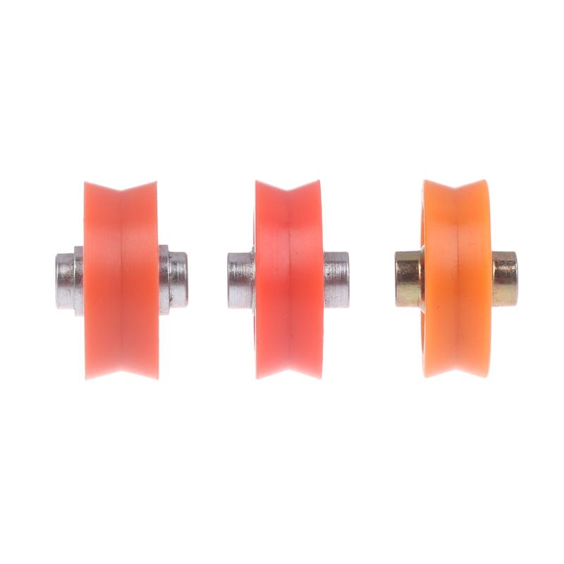 1/3Pcs V-Groove Plastic Bearing With Shaft Door And Window Pulley Pom Polyoxymethylene Nylon Roller Guide Wheel