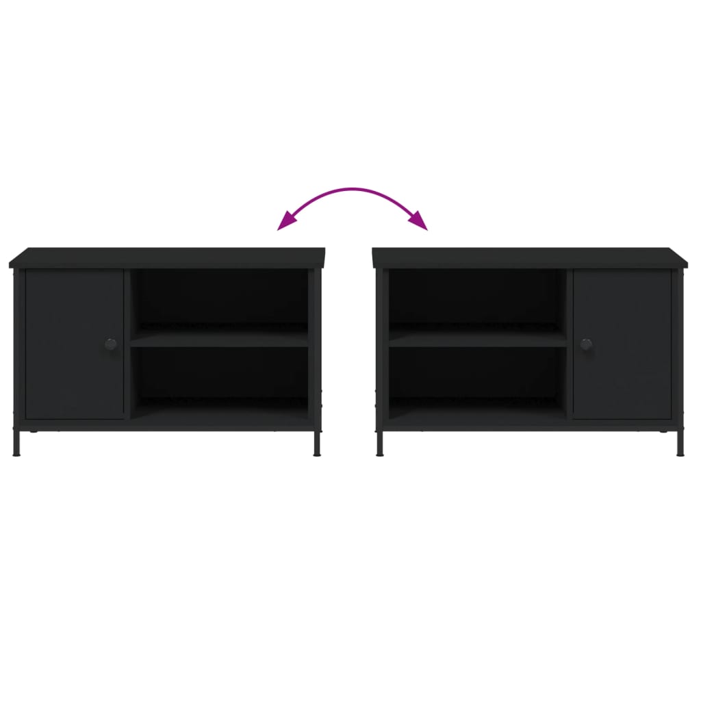 TV Stand Black 80 x 40 x 50 cm Engineered Wood