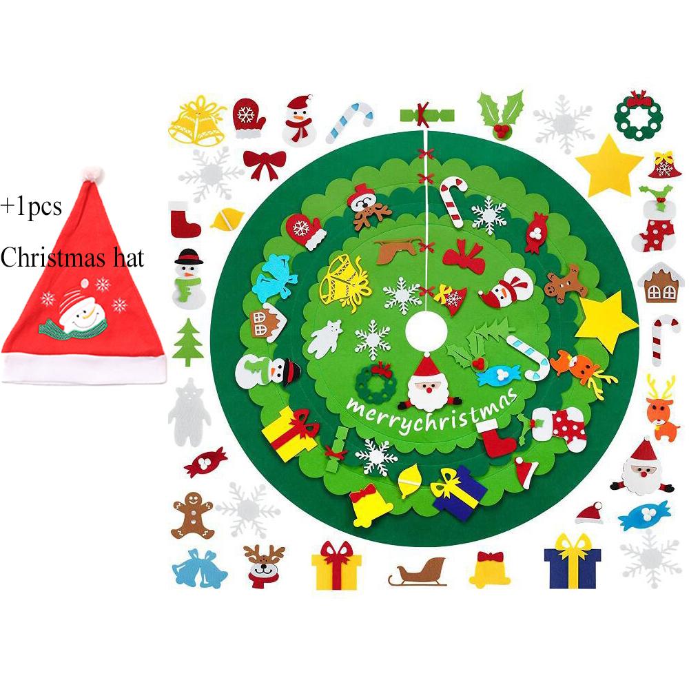 Anul Nou Craciun Decoratiuni pentru agatat pe usi de Craciun Set de brad de Craciun DIY cu ornamente pentru copii Cadouri de Craciun