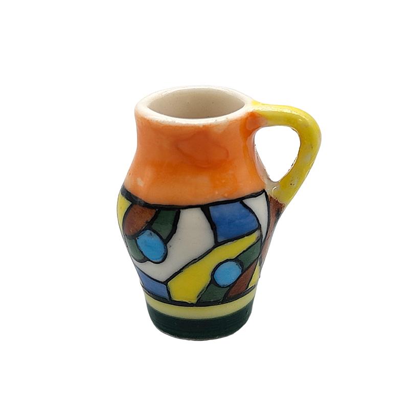 Mini Ceramic Tea Kit Simulation Kettle Plate Model Toy 1:12 Dollhouse Miniature Accessories Doll House Decoration