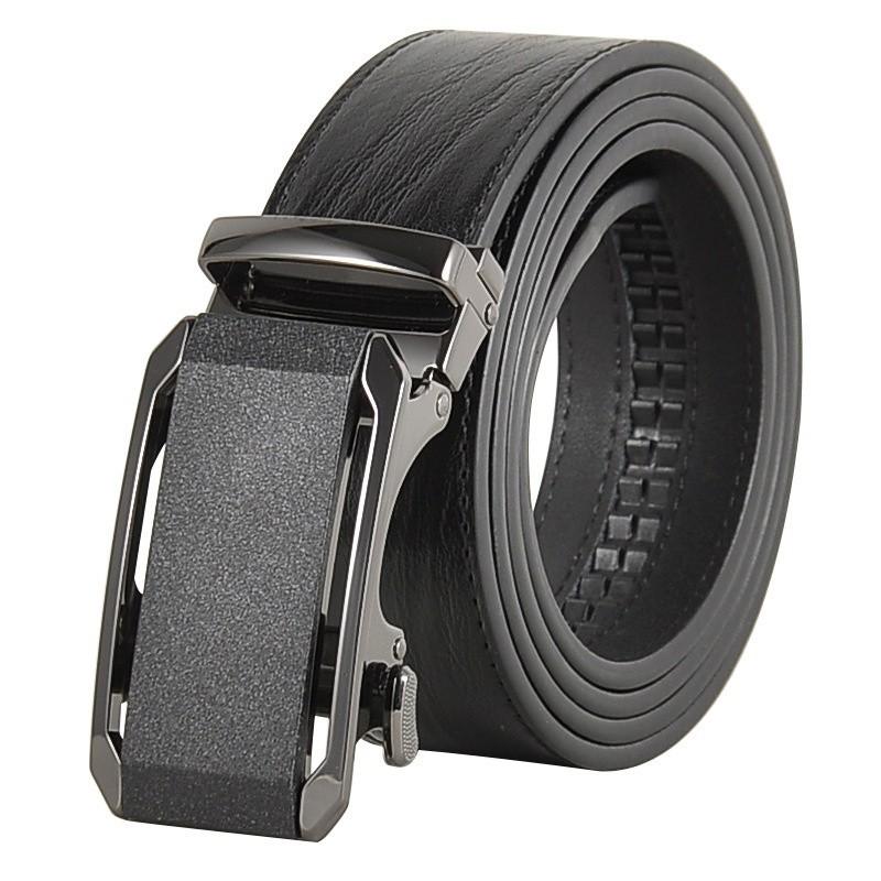 

Стиль Ретро Молодежный Деловой Повседневный Кожаный Ремень Мужской Ремень Пряжка Автомат чёрный
