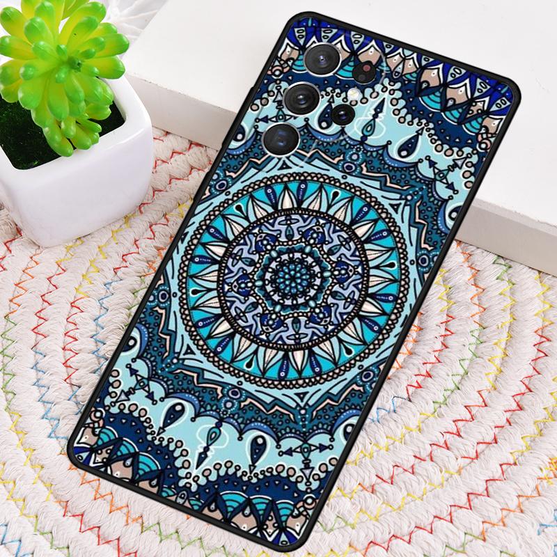 Indian Pattern Mandala Silicone Phone Case For Samsung Galaxy note 10 pro S26 S25 S24 S23 S22 S21 Plus S25Ultra Capa Cover