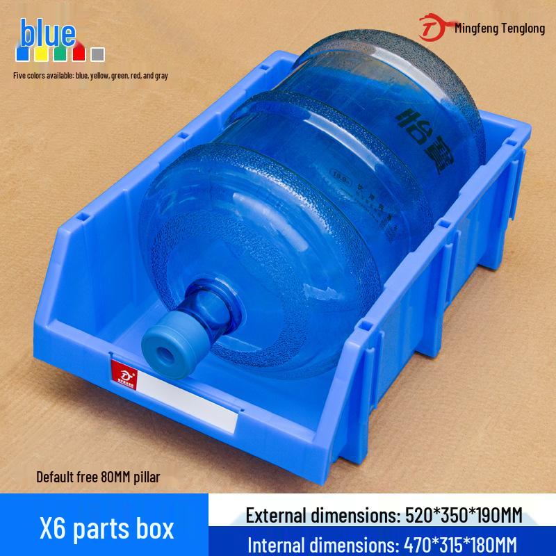Angled Entry Heavy-Duty Plastic Storage and Organizer Box for Components and Hardware