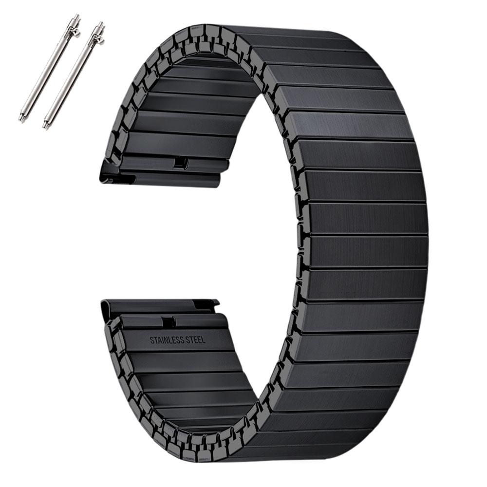 18mm 20mm 22mm Stretch Expander Rostfritt Stål Klockarmband Rem Metall Elastiskt Bälte Tillbehör Män Kvinnor Matt Rem Armband