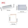 3PCS Base Dropper Mold Dried Flower Ornament Specimen Rectangular Base Box Silicone Mold