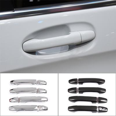 ABS Carbon Fibre Zewnętrzna pokrywa klamki samochodu Naklejka wykończeniowa dla Mercedes Benz V klasa V250 V260 2015- Auto