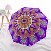 1pc Mandala Pattern Folding Umbrella | Elegant Design, Fashionable Accessory, Durable Construction, Sturdy Ribs yy251107062