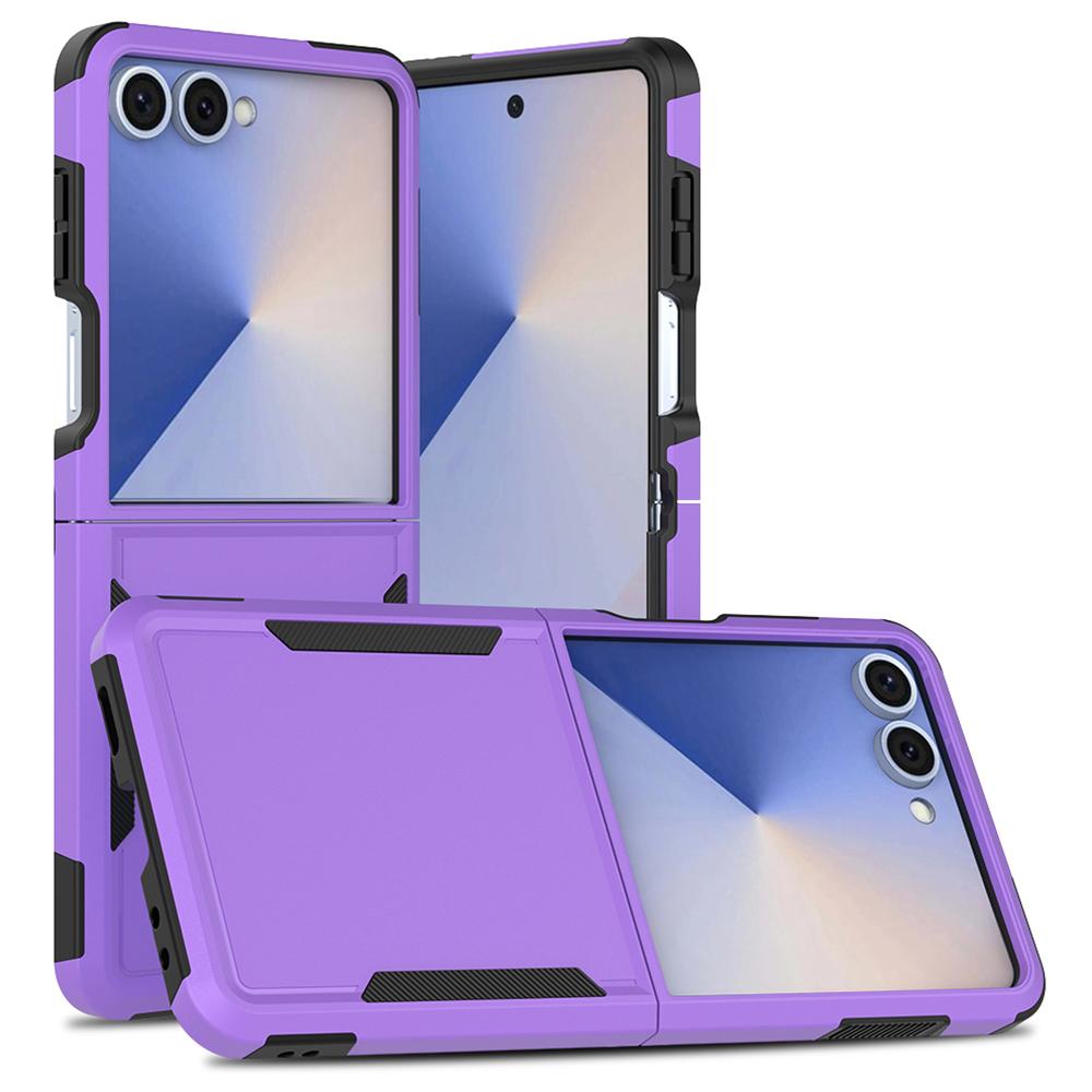 

For Samsung Galaxy Z Flip7 5G Case 2 in 1 PC + TPU Shockproof Phone Cover F