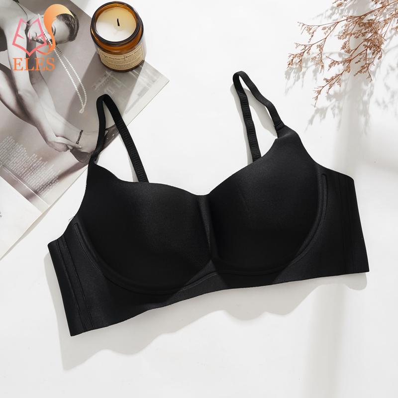 

Push-up Half Cup Bra Without Steel Ring Sexy Seamless Thin Prevent Sagging Bra 32 чёрный