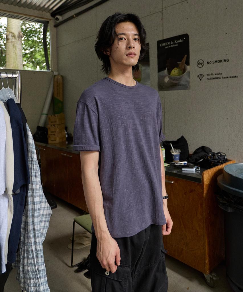 MOOD INSIDE Dusty Slav Round Half Tee_Dusty Purple