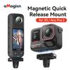 aMagisn Quick Release Mount for Insta360 X5 and Acepro2 ,Plastic Magnetic Base with 1/4 and 2-prong Adapter Accessories