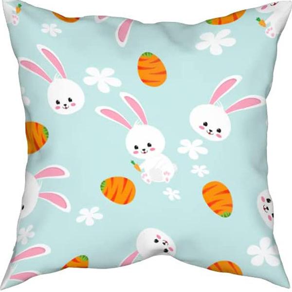 Super Cute Cartoon Linen Pillow Case Digital Printed Cushion Sofa Bed Pillow Simple