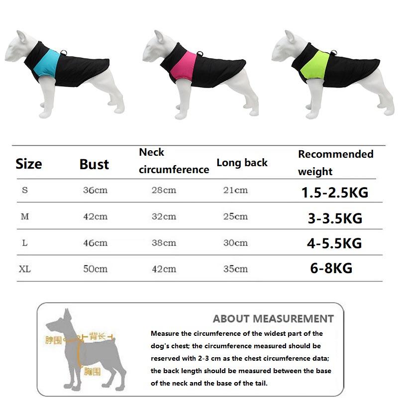 Winter Pet Dog Warm Waterproof Coat Puppy Clothing Vest Jacket For Small Medium Large Dogs Golden Retriever XGMY07