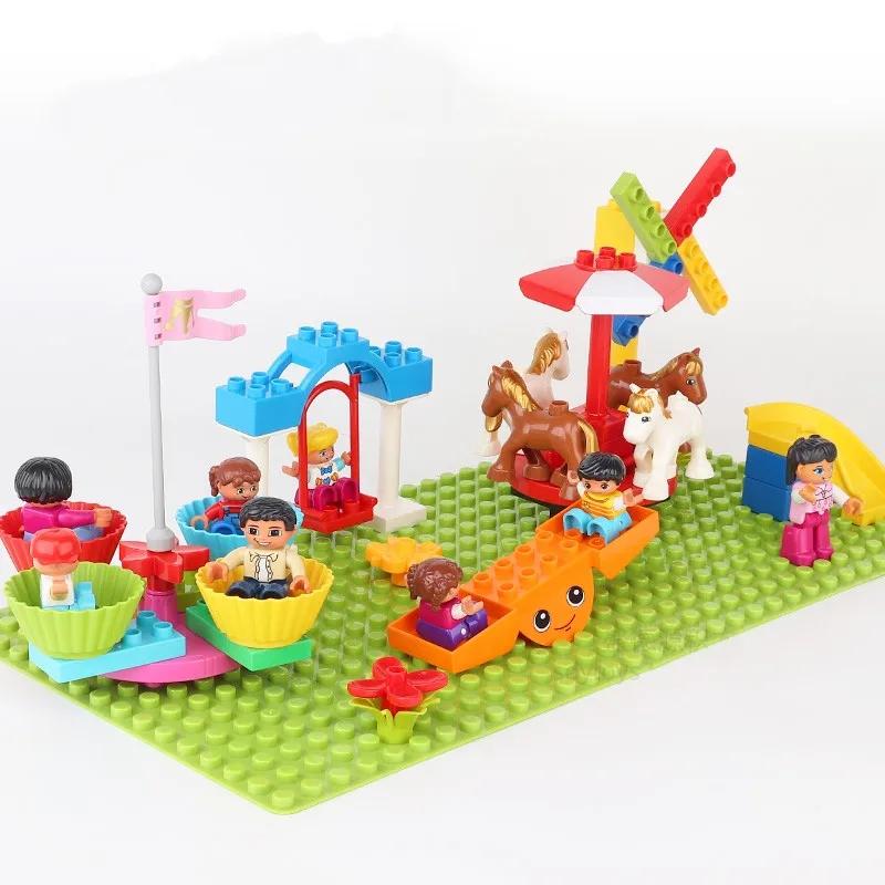 Store Byggeklosser Kompatibel Sklie Huske Vippe Park Lekeplass Serie Store Klosser Barn Pedagogisk Kreativt Leketøy Barnegave
