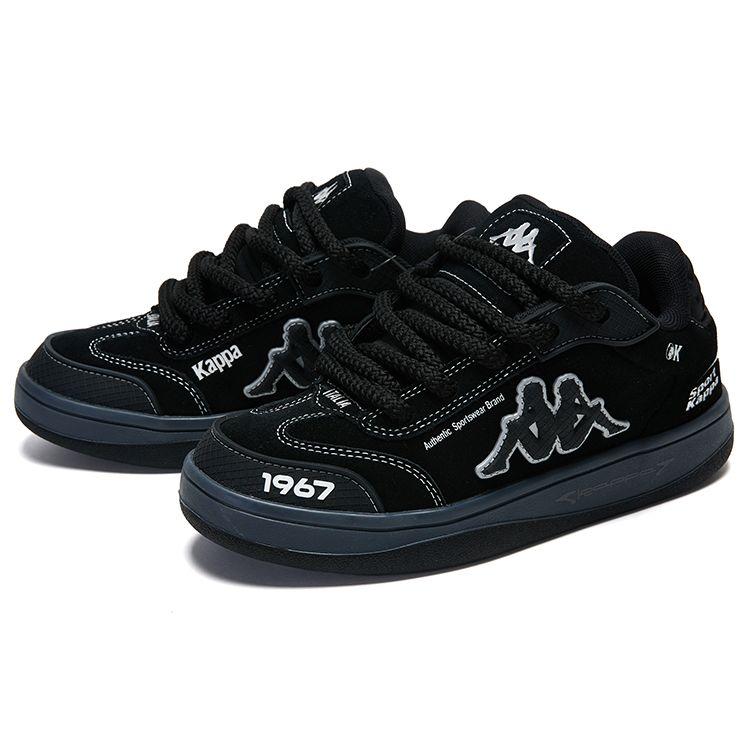 Kappa Retro Non-Slip Wear-Resistant Low-Top Skate Shoes Unisex sneakers Black K0DZ5CC02F-990