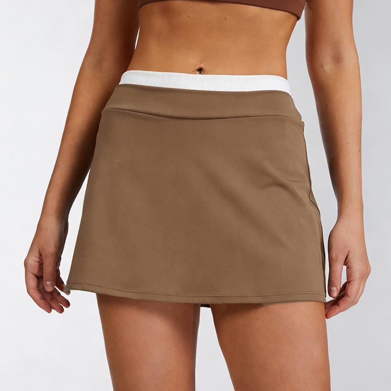 Breathable Anti-Exposure Tennis & Yoga Skirt with Pockets - Quick-Dry, Outdoor Fitness Wear