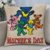 Band Grateful Dead Cushion Cover Cushion Covers Natural Linen Breathable Sofa Bedroom Decor Pillowcase